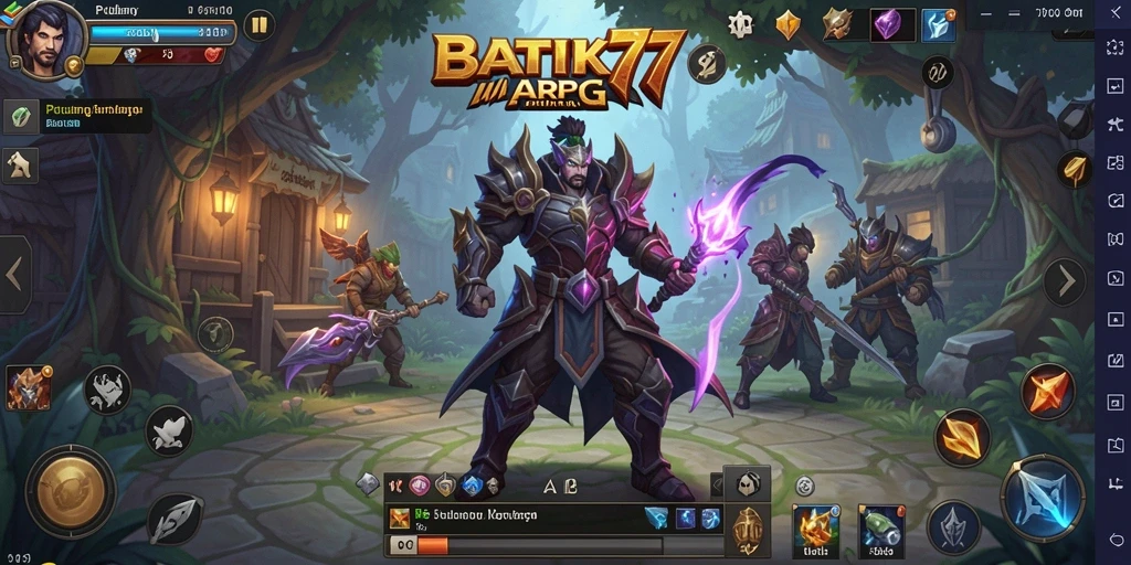 Tampilan memukau dari gameplay ARPG BATIK77.