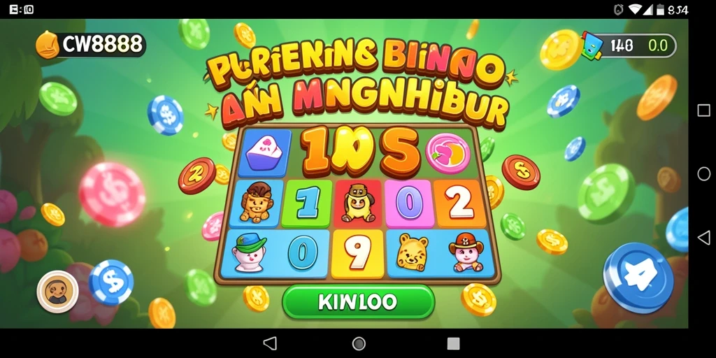 Screenshot gameplay CW8888 menampilkan suasana Bingo yang seru.