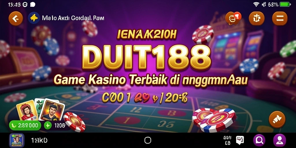 Tampilan gameplay menarik dari DUIT188 dengan berbagai pilihan permainan Kasino.