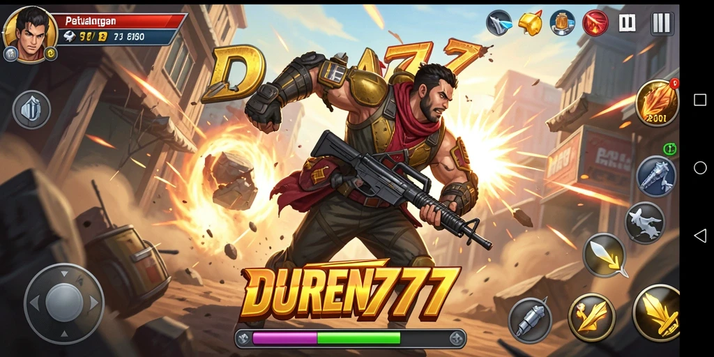 Screenshot DUREN777 menampilkan duel seru antar karakter dalam aksi yang mendebarkan.