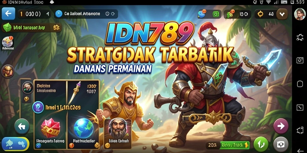 Tangkapan layar gameplay IDN789 yang menunjukkan pertempuran strategi.