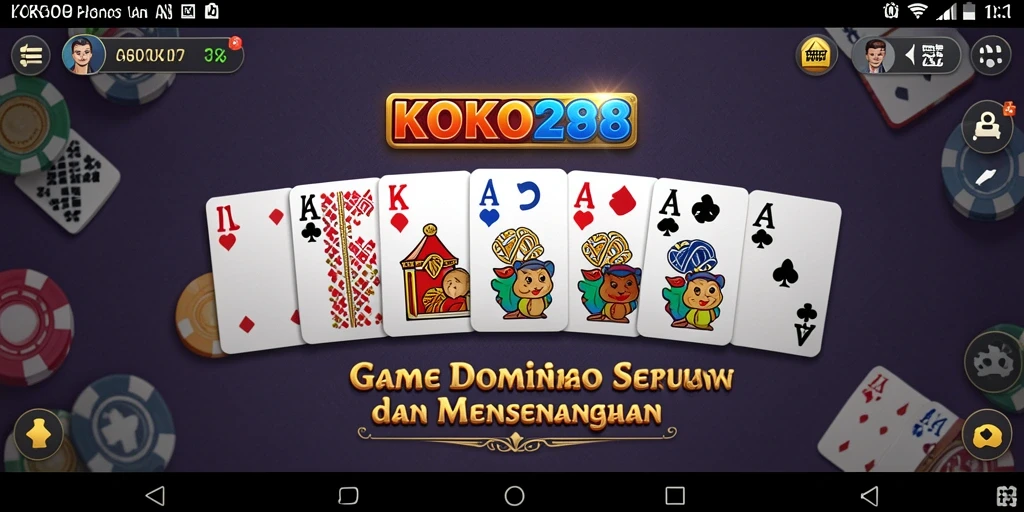 Tampilan gameplay Domino KOKO288 yang menarik dan interaktif.