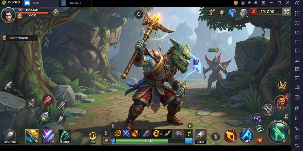 Screenshot utama menampilkan aksi seru di dunia MMORPG OLLO4D.