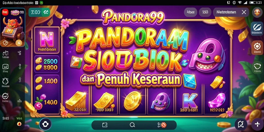 Tampilan menawan dari gameplay slot di PANDORA99.