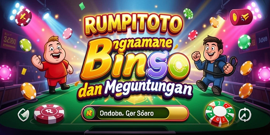 Tampilan gameplay seru RUMPITOTO dengan kartu Bingo yang menarik.