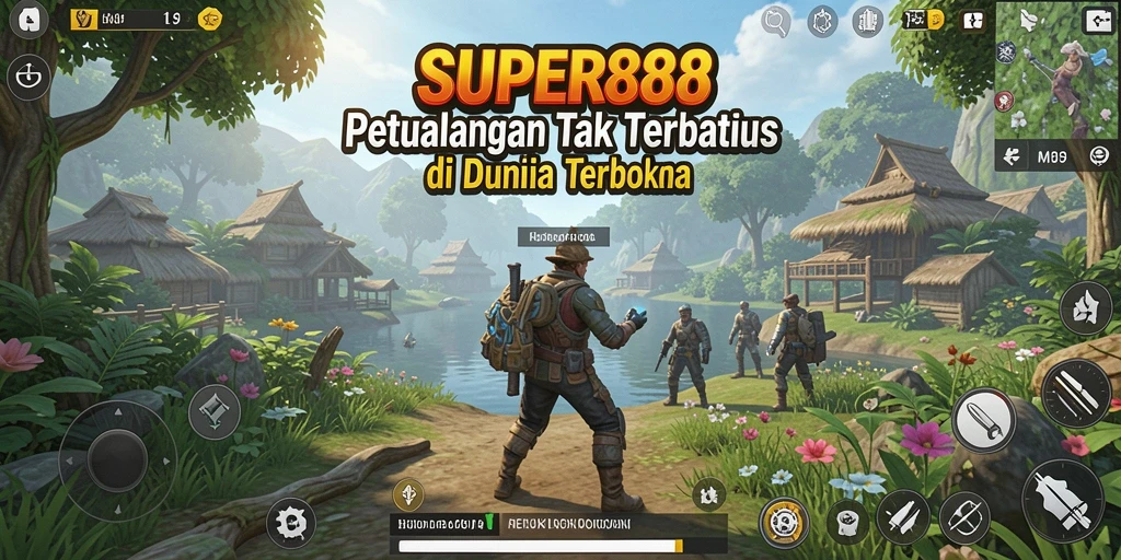 Tampilan gameplay SUPER88 dengan eksplorasi dunia yang luas.