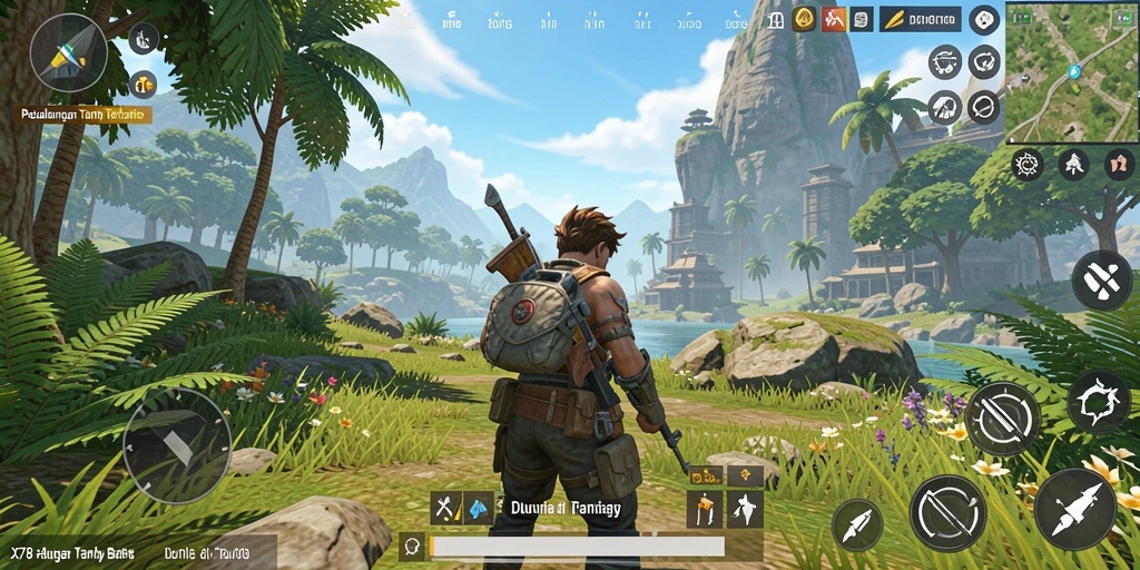 Tampilan gameplay menarik dari X78 dengan petualangan di dunia terbuka.